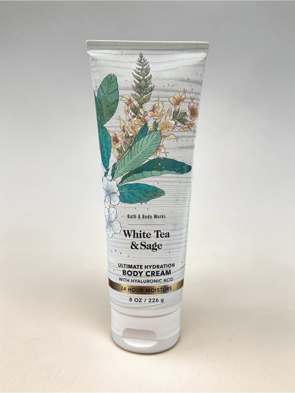 Bath & Body Works WHITE TEA & SAGE Ultimate Hydration Body Cream 8 Oz RARE NEW